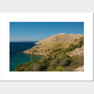 Coast Near Stara Baska, Krk, Croatia Posters and Art